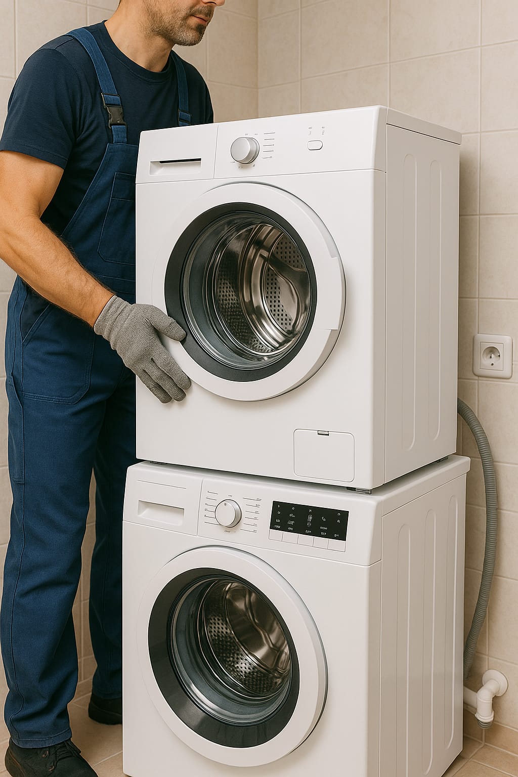 Instalação de secadora de roupas